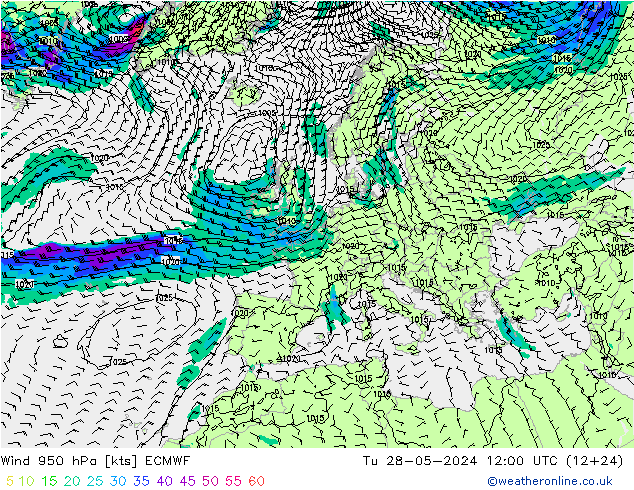  950 hPa ECMWF  28.05.2024 12 UTC