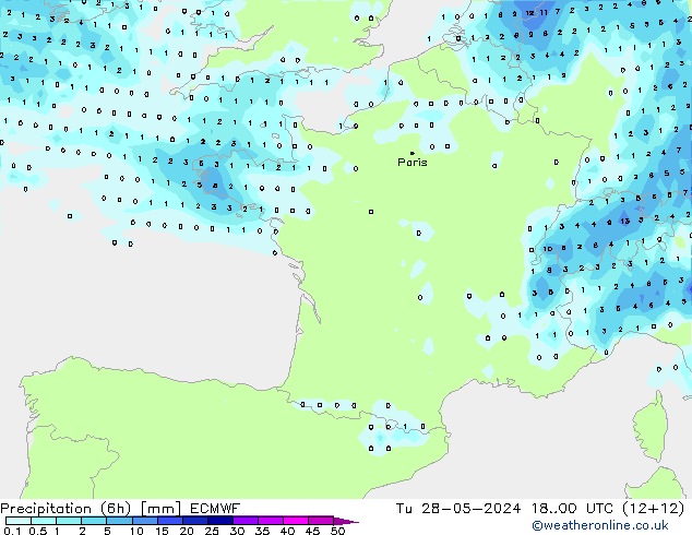 Z500/Rain (+SLP)/Z850 ECMWF Di 28.05.2024 00 UTC