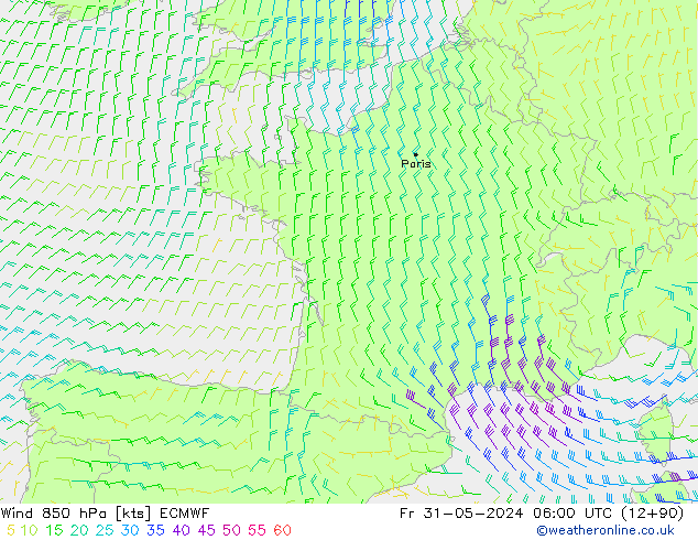  850 hPa ECMWF  31.05.2024 06 UTC