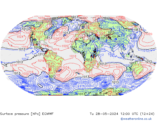 pression de l'air ECMWF mar 28.05.2024 12 UTC