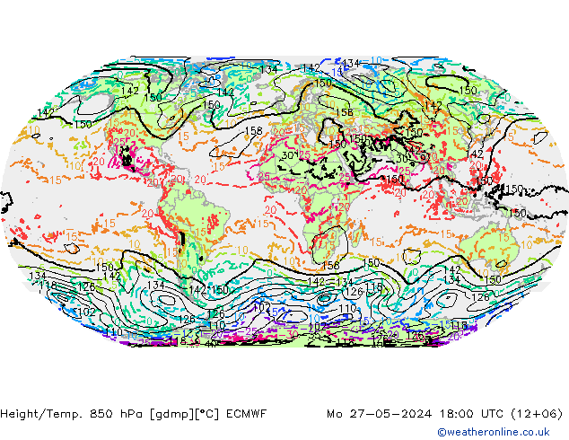 Z500/Rain (+SLP)/Z850 ECMWF  27.05.2024 18 UTC