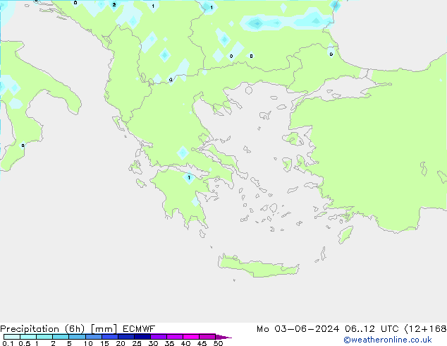 Z500/Yağmur (+YB)/Z850 ECMWF Pzt 03.06.2024 12 UTC