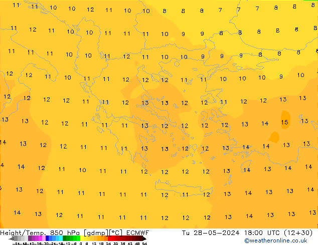 Z500/Rain (+SLP)/Z850 ECMWF mar 28.05.2024 18 UTC