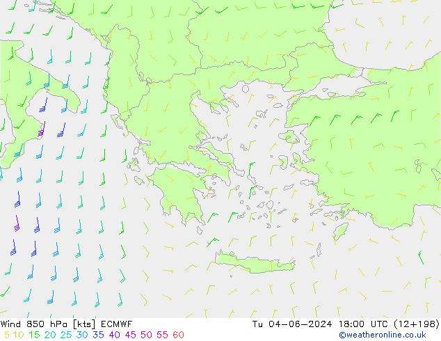 Wind 850 hPa ECMWF Di 04.06.2024 18 UTC