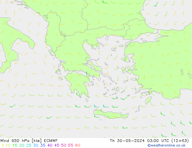 Wind 950 hPa ECMWF Th 30.05.2024 03 UTC