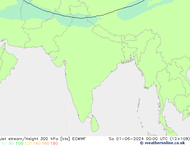 Jet stream ECMWF Sáb 01.06.2024 00 UTC