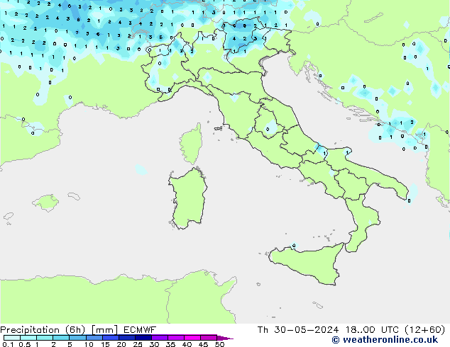 Z500/Rain (+SLP)/Z850 ECMWF Qui 30.05.2024 00 UTC