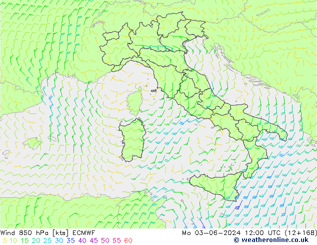 Wind 850 hPa ECMWF Mo 03.06.2024 12 UTC