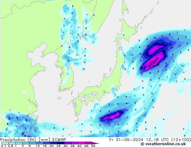 Z500/Regen(+SLP)/Z850 ECMWF vr 31.05.2024 18 UTC