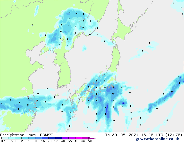 Niederschlag ECMWF Do 30.05.2024 18 UTC