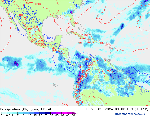 Yağış (6h) ECMWF Sa 28.05.2024 06 UTC