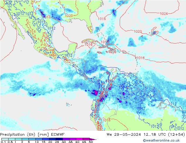 Z500/Rain (+SLP)/Z850 ECMWF We 29.05.2024 18 UTC