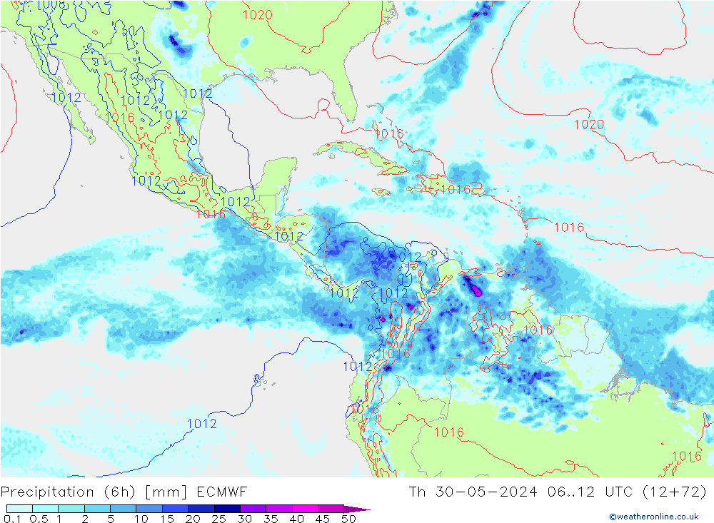 Z500/Regen(+SLP)/Z850 ECMWF do 30.05.2024 12 UTC