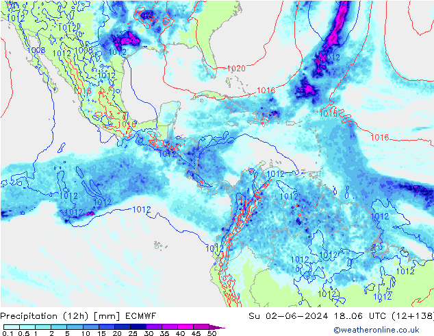 opad (12h) ECMWF nie. 02.06.2024 06 UTC