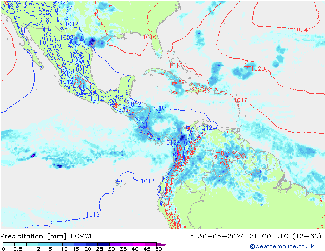 Precipitazione ECMWF gio 30.05.2024 00 UTC