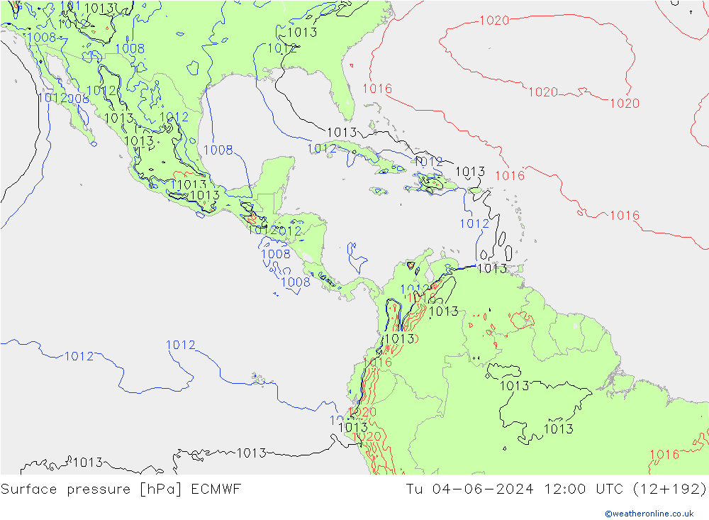 Bodendruck ECMWF Di 04.06.2024 12 UTC