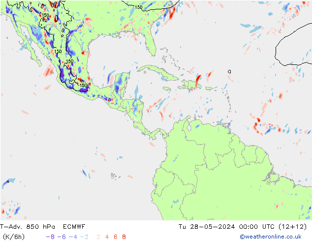 T-Adv. 850 hPa ECMWF  28.05.2024 00 UTC