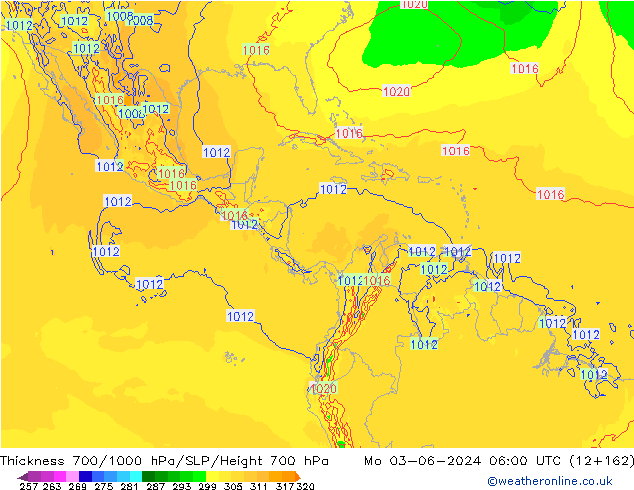 Thck 700-1000 hPa ECMWF Mo 03.06.2024 06 UTC