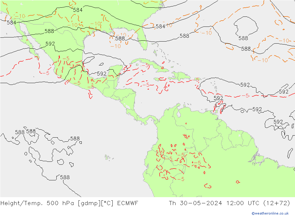 Z500/Regen(+SLP)/Z850 ECMWF do 30.05.2024 12 UTC