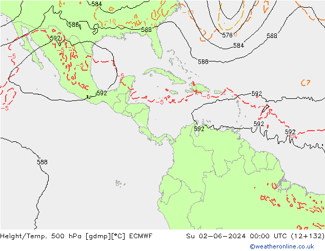 Z500/Rain (+SLP)/Z850 ECMWF ��� 02.06.2024 00 UTC