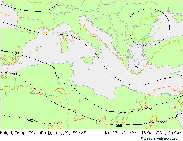 Z500/Rain (+SLP)/Z850 ECMWF Seg 27.05.2024 18 UTC