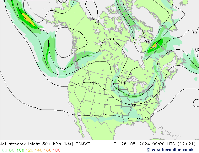 Courant-jet ECMWF mar 28.05.2024 09 UTC