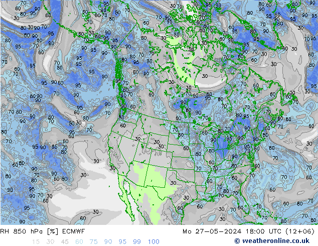 RH 850 hPa ECMWF  27.05.2024 18 UTC