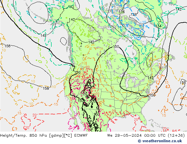 Z500/Rain (+SLP)/Z850 ECMWF St 29.05.2024 00 UTC