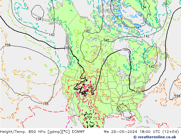 Z500/Rain (+SLP)/Z850 ECMWF Mi 29.05.2024 18 UTC