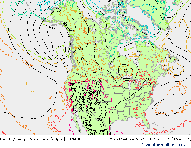 Height/Temp. 925 hPa ECMWF  03.06.2024 18 UTC