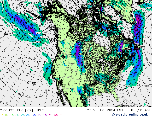  850 hPa ECMWF  29.05.2024 09 UTC