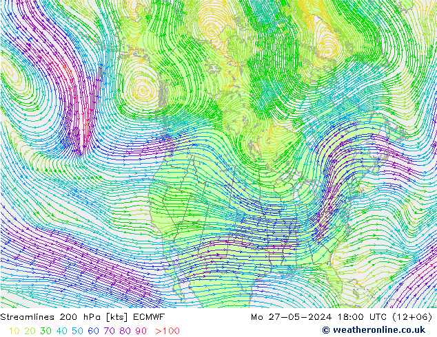 Stromlinien 200 hPa ECMWF Mo 27.05.2024 18 UTC