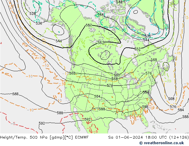 Z500/Rain (+SLP)/Z850 ECMWF Sa 01.06.2024 18 UTC