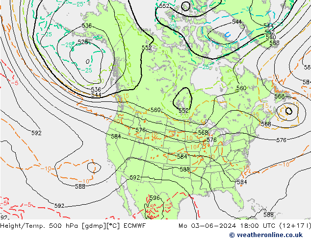 Z500/Regen(+SLP)/Z850 ECMWF ma 03.06.2024 18 UTC