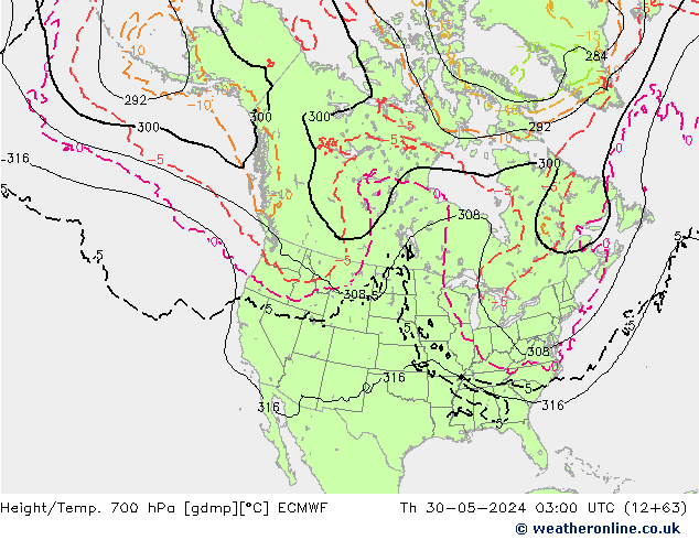 Height/Temp. 700 hPa ECMWF  30.05.2024 03 UTC