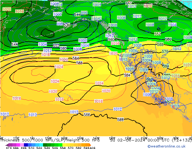 Thck 500-1000hPa ECMWF Su 02.06.2024 00 UTC