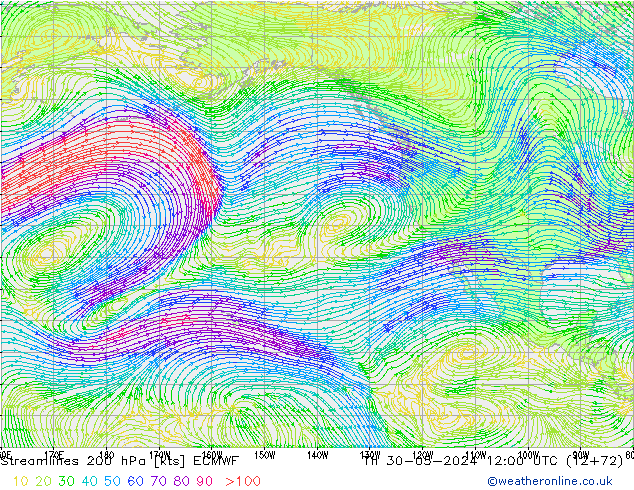 Streamlines 200 hPa ECMWF Th 30.05.2024 12 UTC