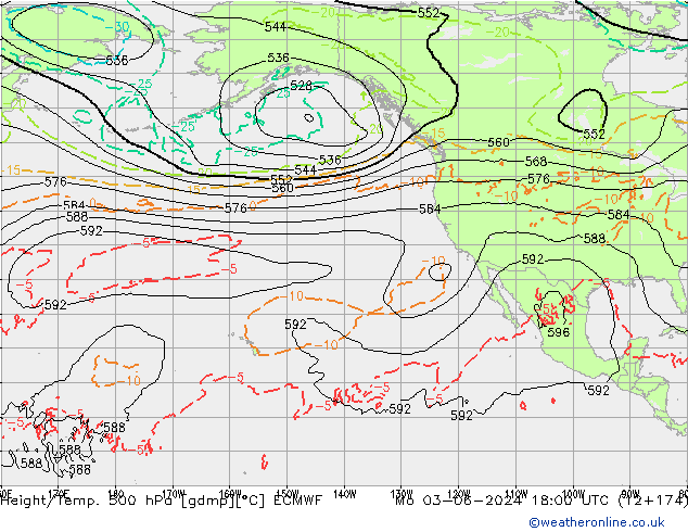 Z500/Regen(+SLP)/Z850 ECMWF ma 03.06.2024 18 UTC