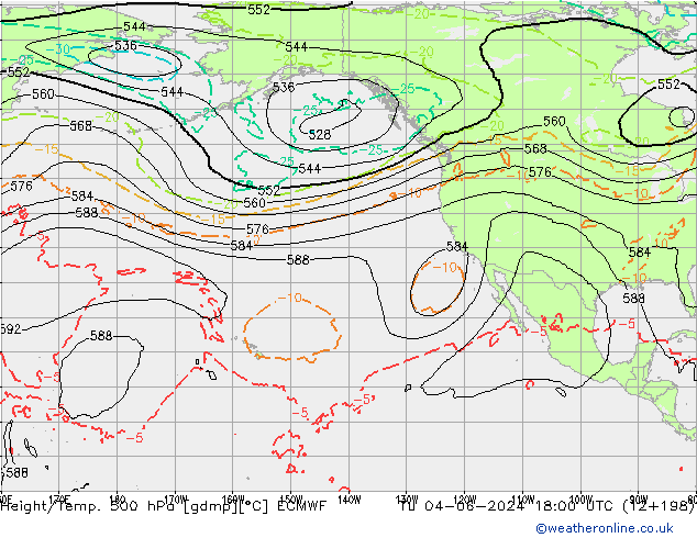 Z500/Rain (+SLP)/Z850 ECMWF ��� 04.06.2024 18 UTC