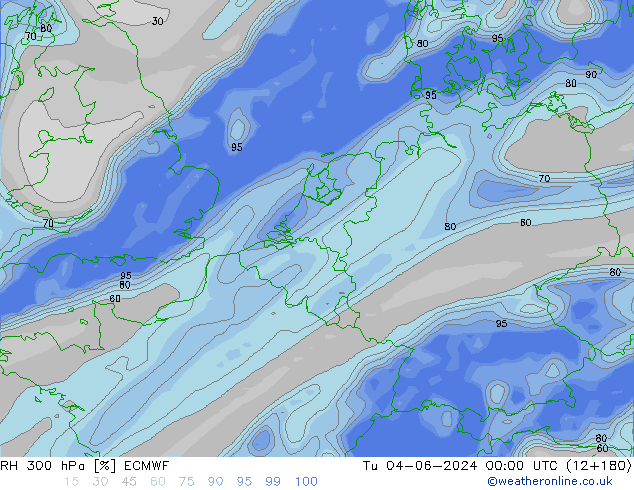 RH 300 hPa ECMWF mar 04.06.2024 00 UTC