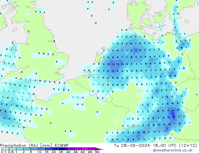 Z500/Regen(+SLP)/Z850 ECMWF di 28.05.2024 00 UTC