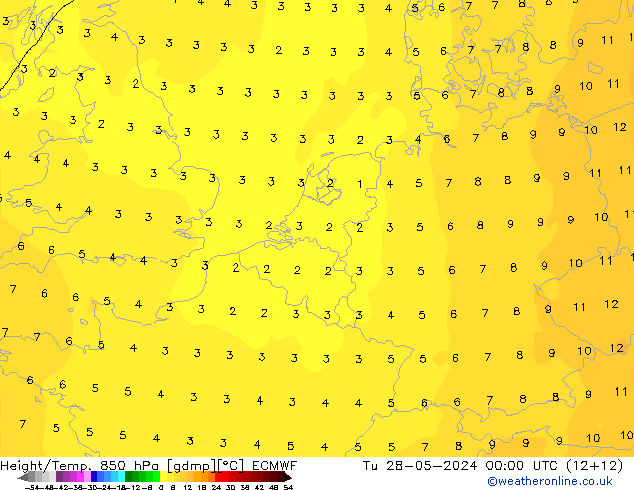 Z500/Rain (+SLP)/Z850 ECMWF  28.05.2024 00 UTC