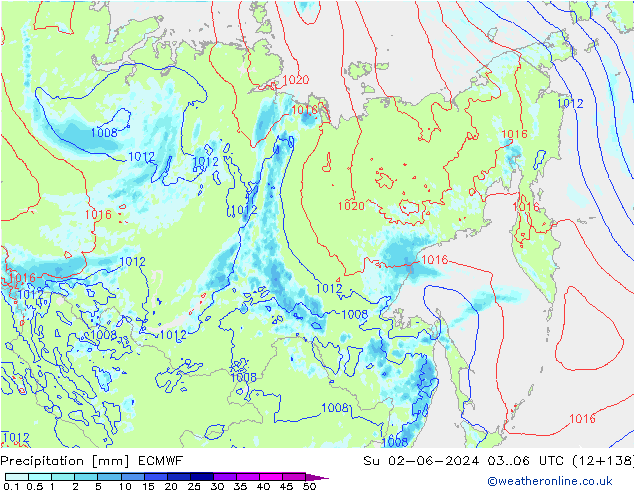 precipitação ECMWF Dom 02.06.2024 06 UTC