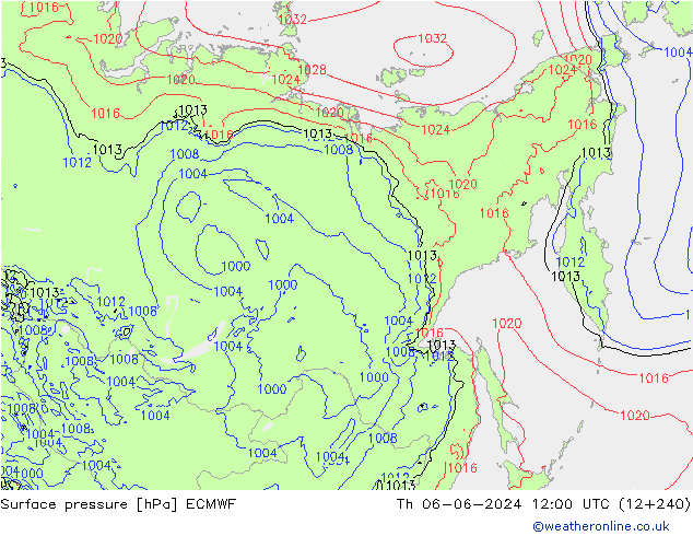 Yer basıncı ECMWF Per 06.06.2024 12 UTC