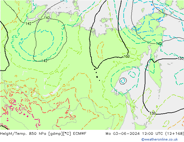 Z500/Rain (+SLP)/Z850 ECMWF  03.06.2024 12 UTC