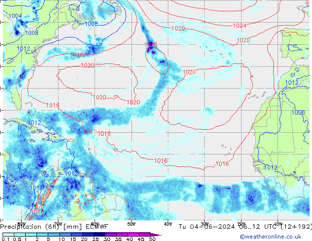 Z500/Rain (+SLP)/Z850 ECMWF Ter 04.06.2024 12 UTC