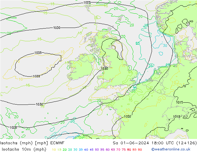 Isotachs (mph) ECMWF Sa 01.06.2024 18 UTC