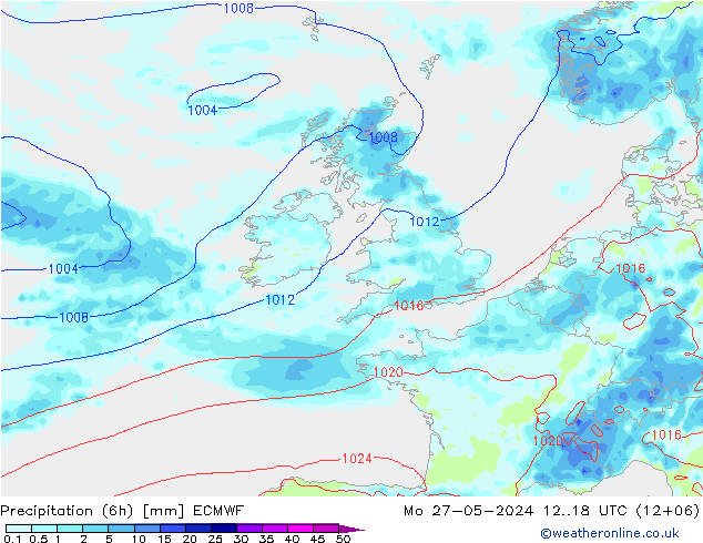 Z500/Regen(+SLP)/Z850 ECMWF ma 27.05.2024 18 UTC