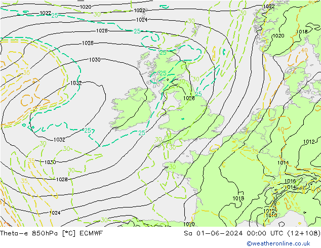 Theta-e 850hPa ECMWF  01.06.2024 00 UTC