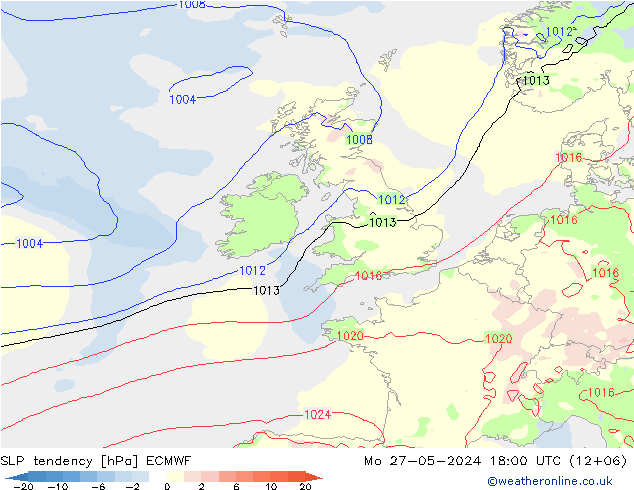 тенденция давления ECMWF пн 27.05.2024 18 UTC